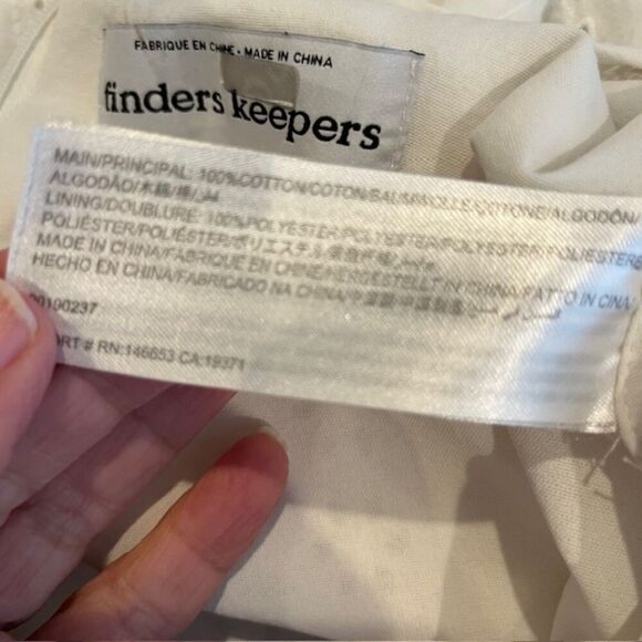 Finders Keepers Sundays Dress White Eyelet Open Back Ruffle Hem High Low Size 6 - Picture 10 of 14